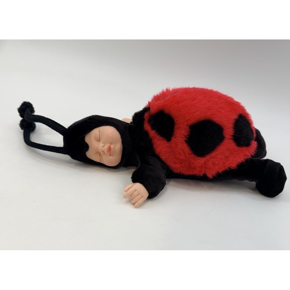 Vintage Anne Geddes 12" Sleeping baby Ladybug 90's Collectable